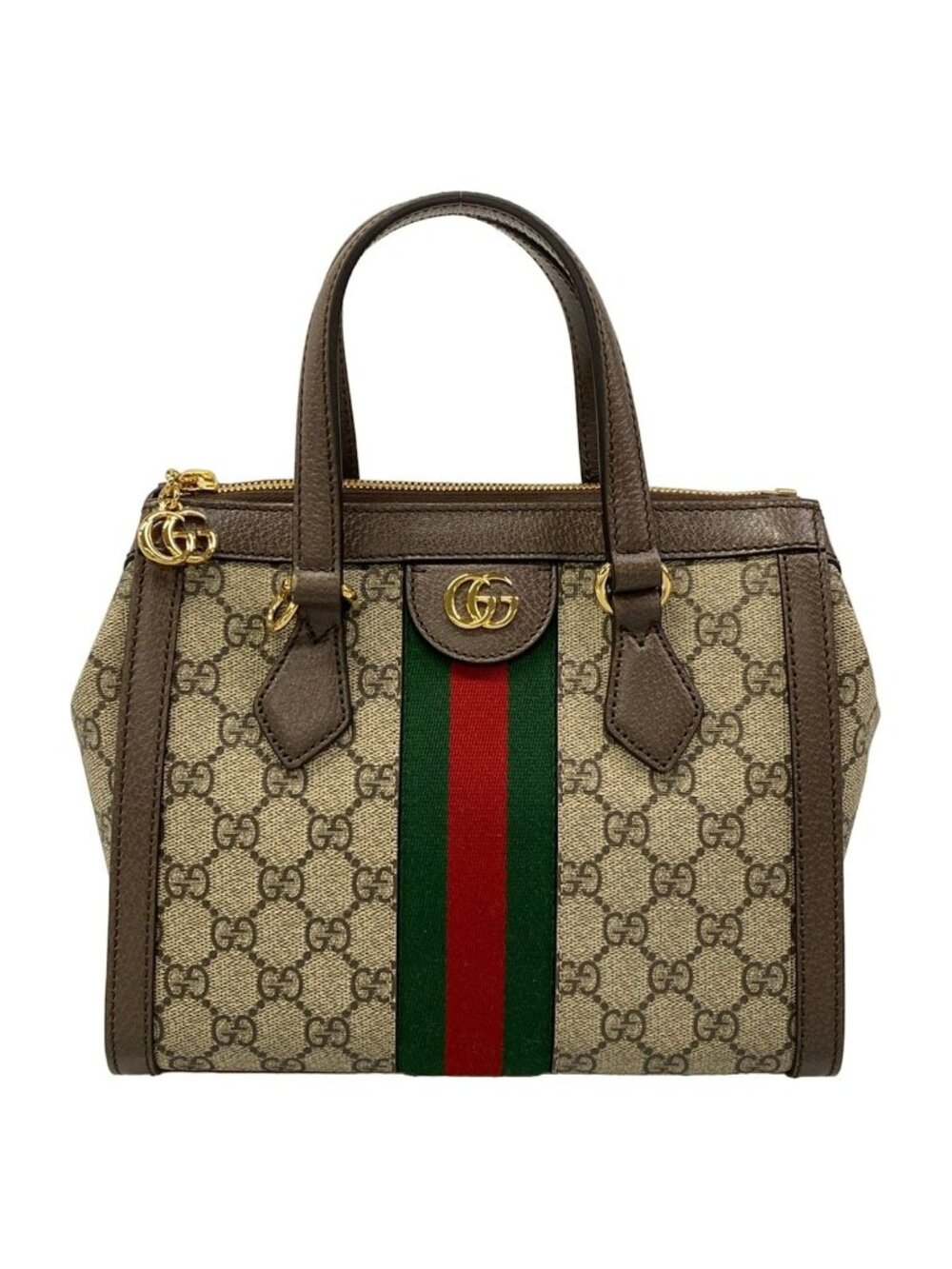 Gucci Handbag Ophidia GG Small Tote Beige Dark Brown Multi Leather - Picture 1 of 15